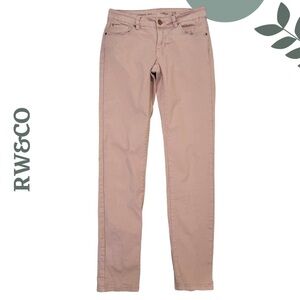 🛍️3/$40 RW&CO Jennie Slim Leg Stretch Jeans | Pale Pink | Casual Denim Size 27